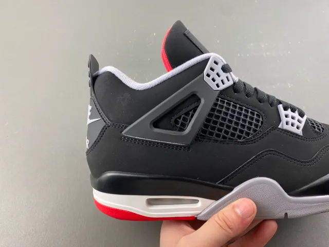 Air Jordan 4 Black Cement Red Basketball Shoes 3