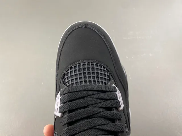 Air Jordan 4 Black Cement Red Basketball Shoes 5