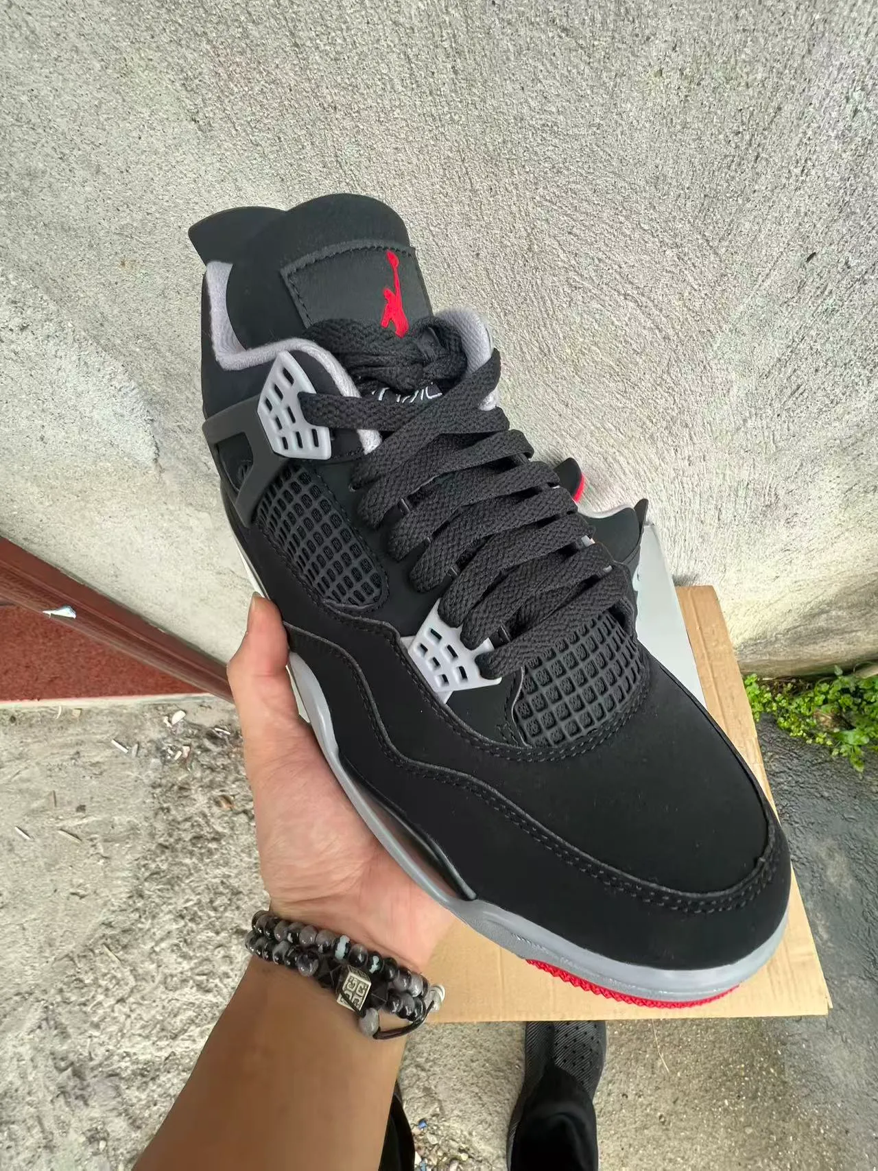 Air Jordan 4 Black Cement Red Basketball Shoes 2