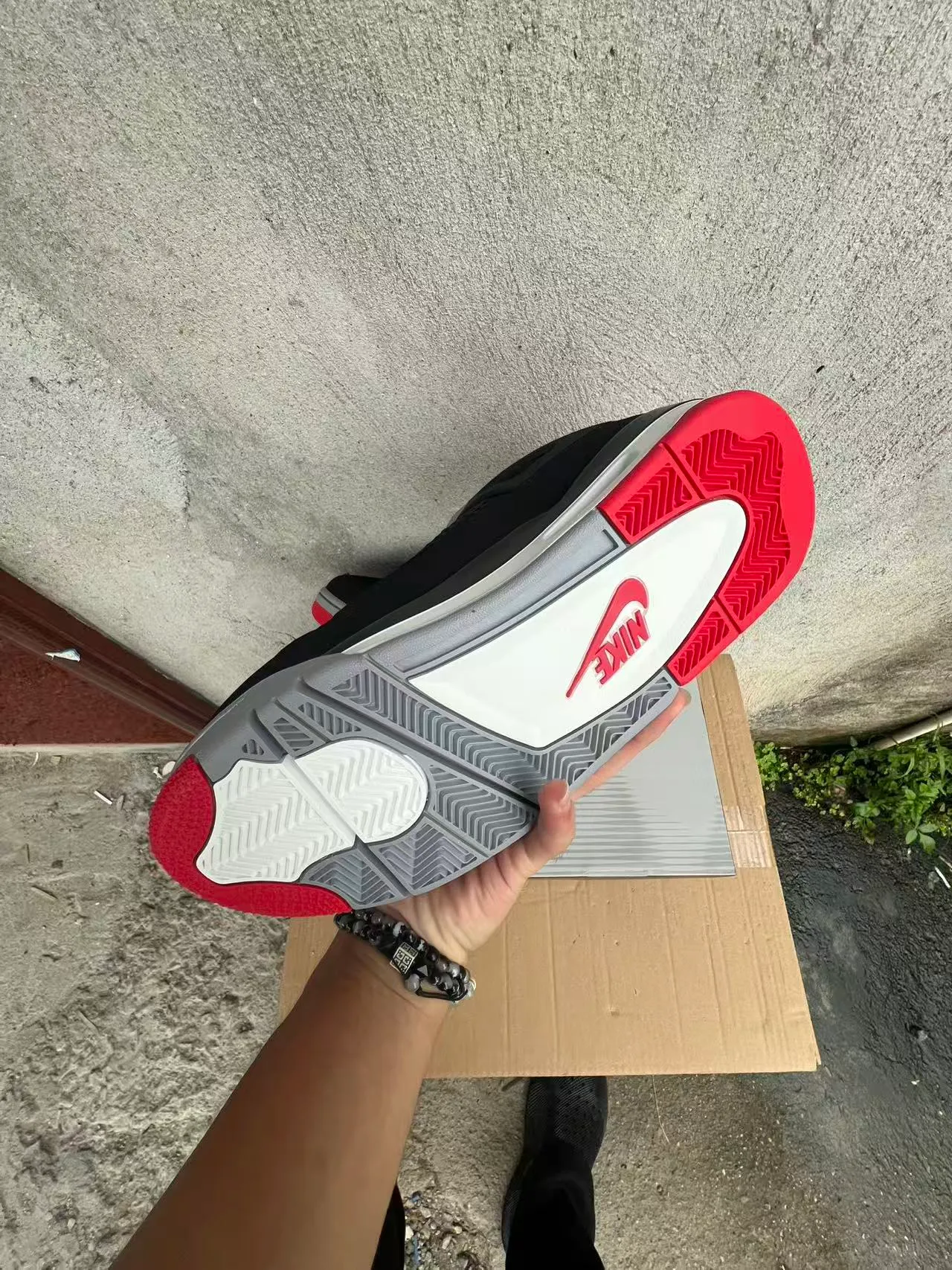 Air Jordan 4 Black Cement Red Basketball Shoes 6