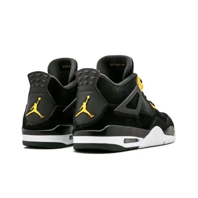 Air Jordan 4 Chaussures de Basketball Noir et Jaune 3