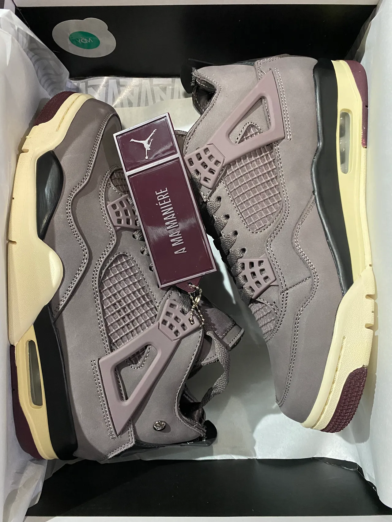 Air Jordan 4 Dark Brown and Cream Basketball Shoes 7