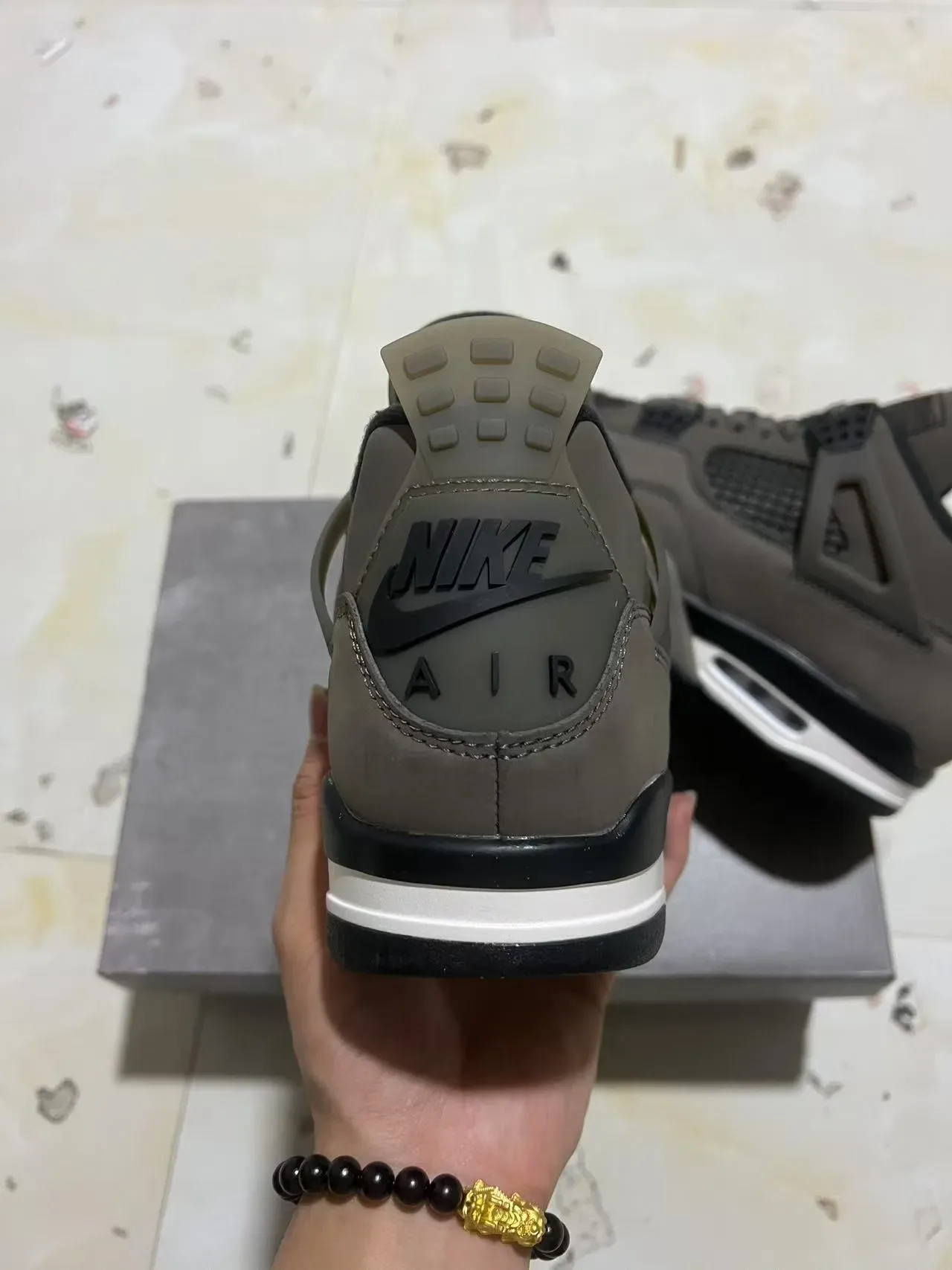 Air Jordan 4 Gris Noir Blanc Chaussures de Basketball 8