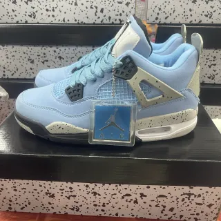 Air Jordan 4 Light Blue Speckled Basketball Shoes