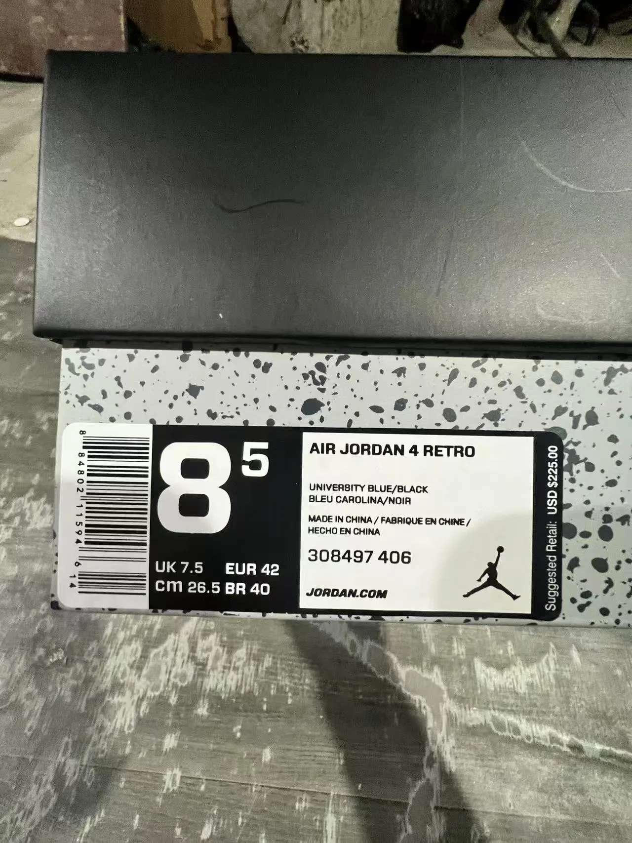 Air Jordan 4 Azul Claro Suede Preto Branco Vermelho Tênis de Basquete 16