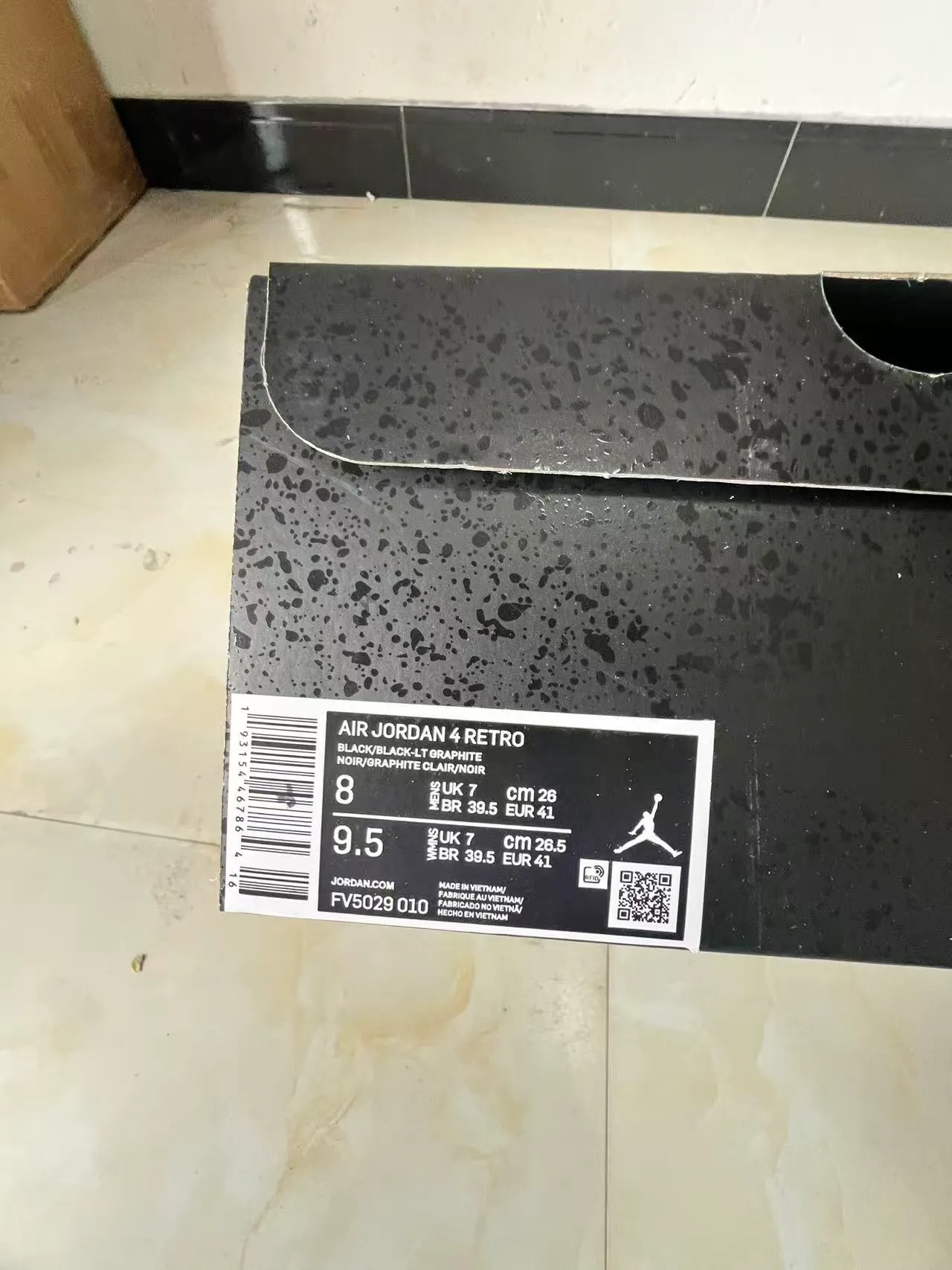 Air Jordan 4 Monochrome Black Basketball Shoes 10