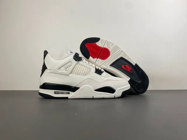 Air Jordan 4 Off-White Black Basketball Shoes 12