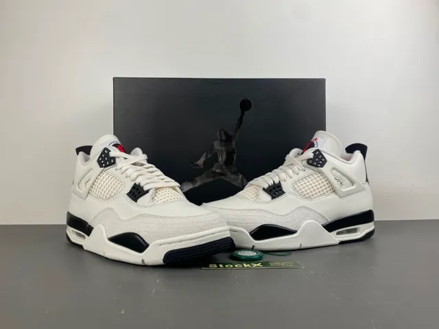 Air Jordan 4 Off-White Black Basketball Shoes 13