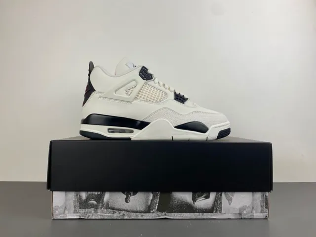 Air Jordan 4 Off-White Black Basketball Shoes 15