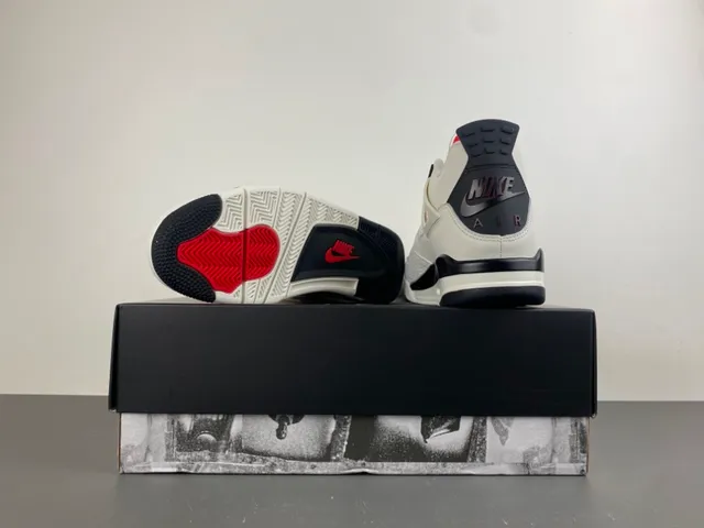 Air Jordan 4 Off-White Black Basketball Shoes 16