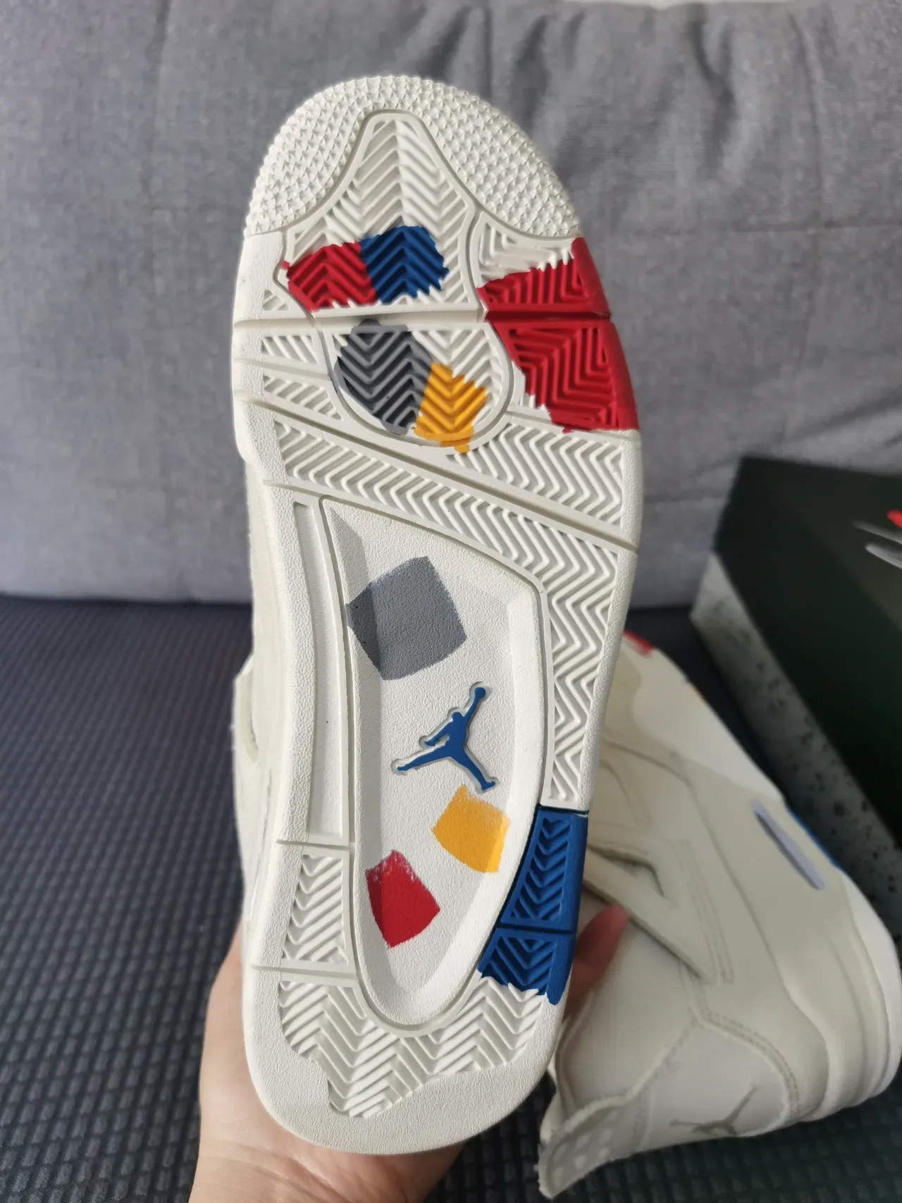 Air Jordan 4 Off-White Canvas Lifestyle Sneakers 2