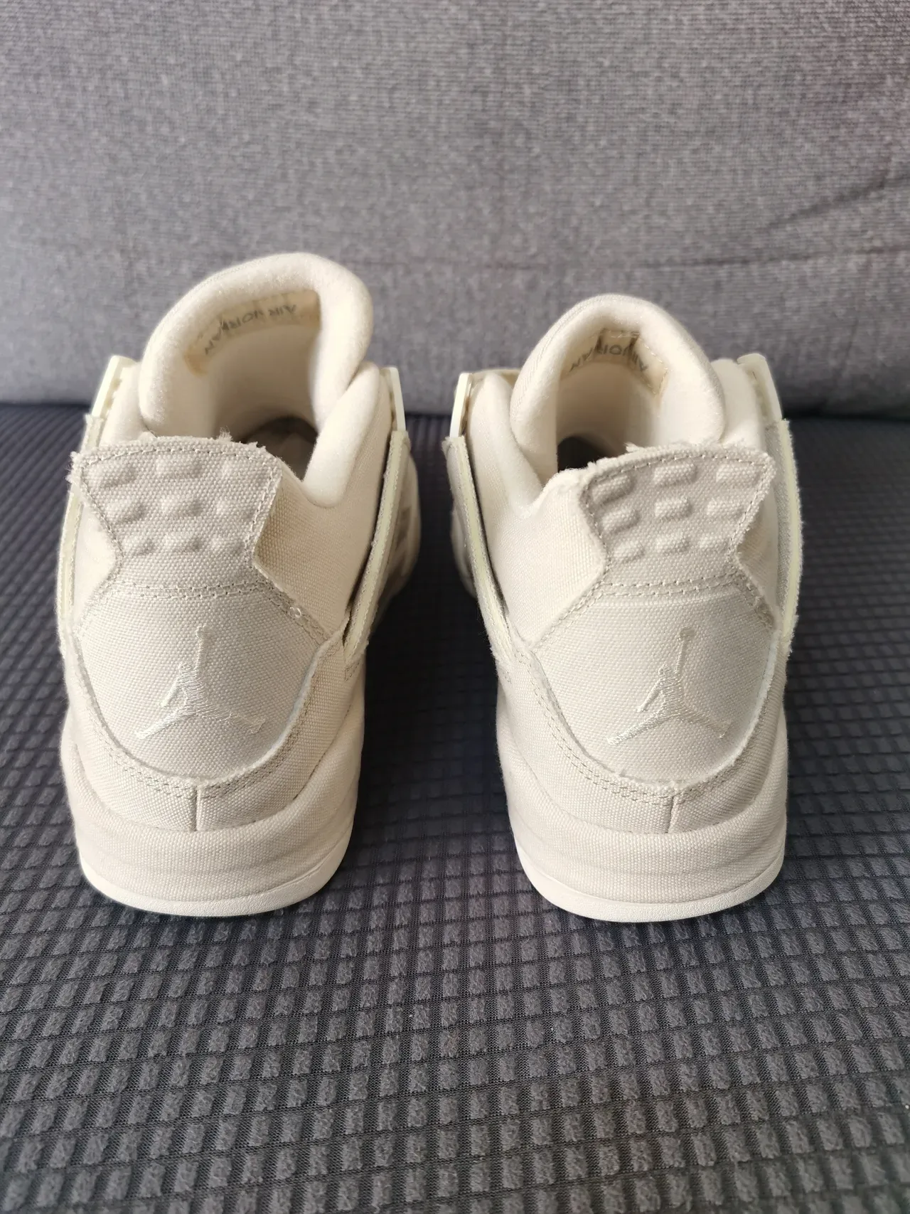Air Jordan 4 Off-White Canvas Lifestyle Sneakers 3