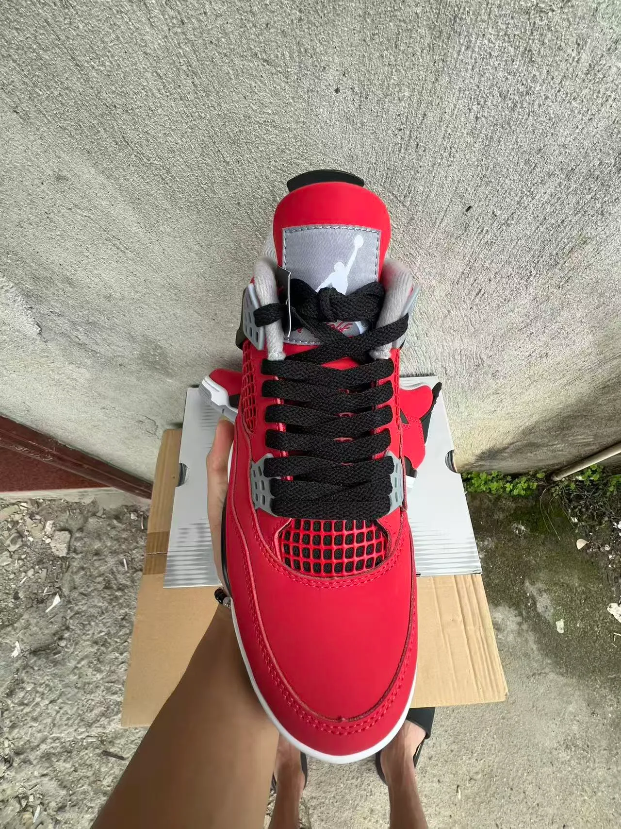 Air Jordan 4 Red Black White Basketball Shoes 3
