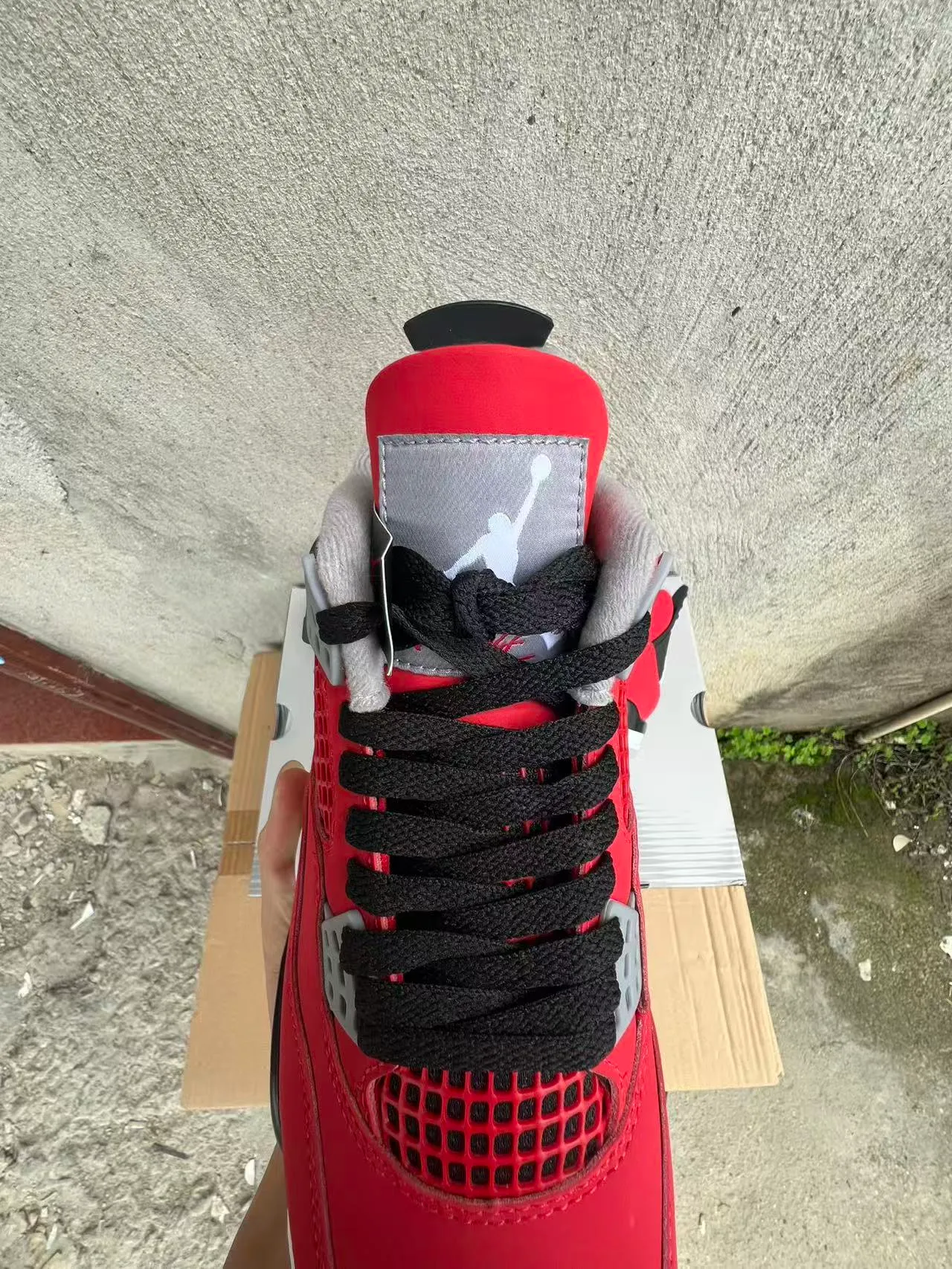 Air Jordan 4 Red Black White Basketball Shoes 4
