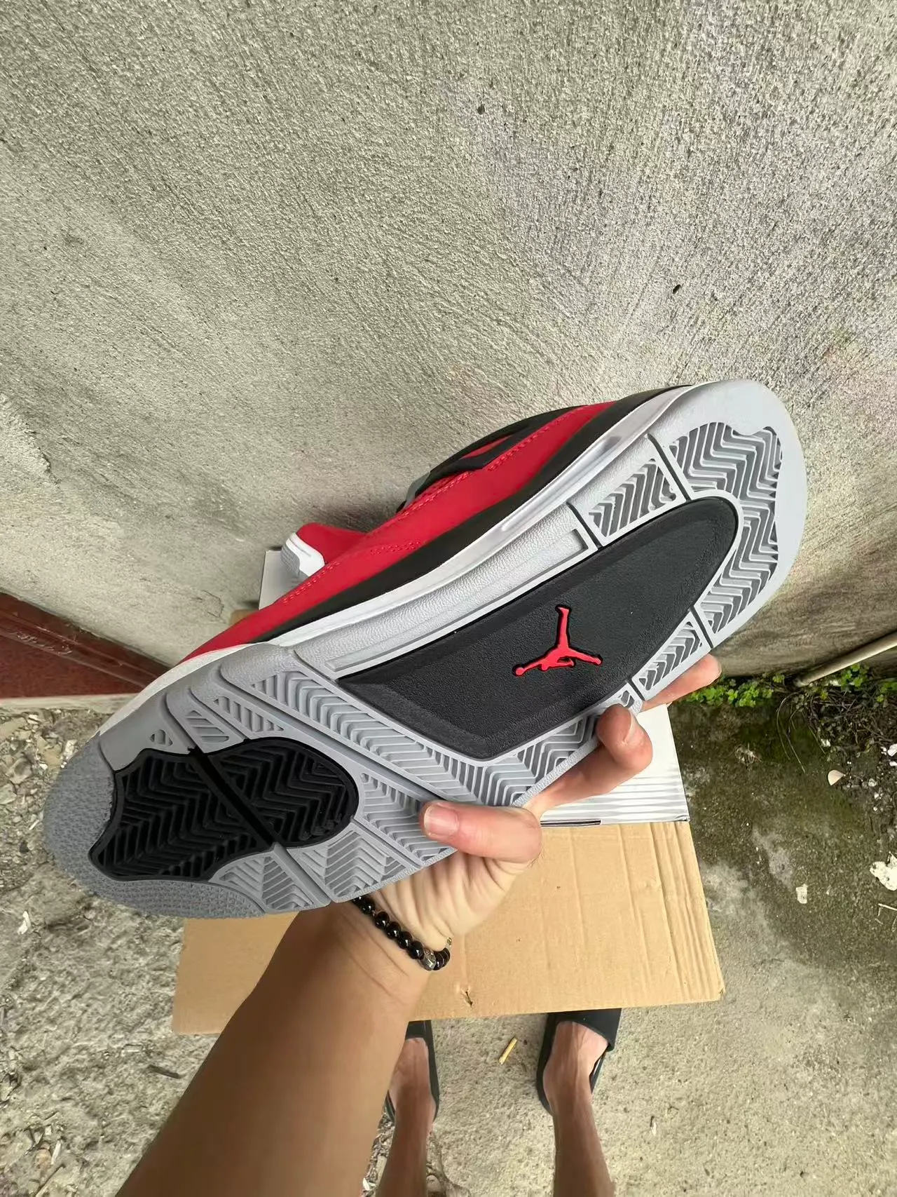 Air Jordan 4 Red Black White Basketball Shoes 6
