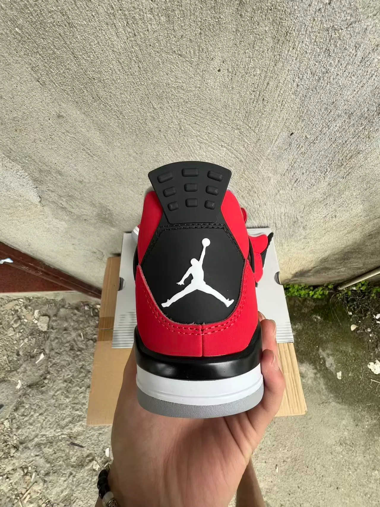 Air Jordan 4 Red Black White Basketball Shoes 8