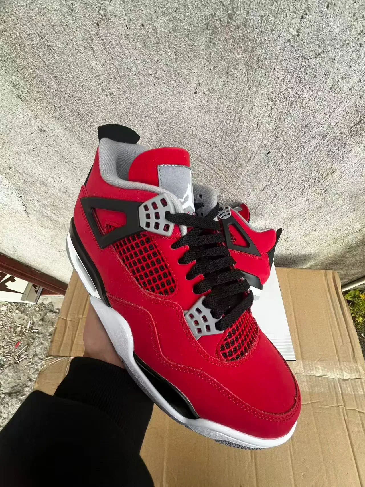 Air Jordan 4 Tênis de Basquete Vermelho Preto Branco 2