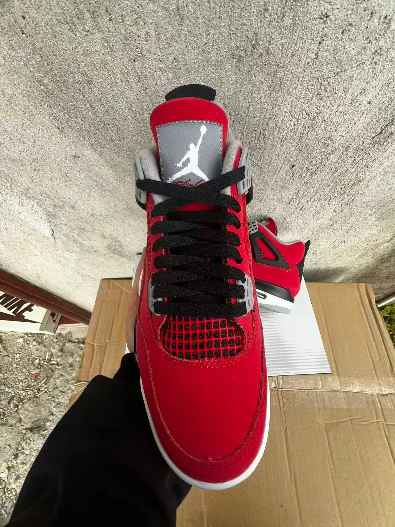 Air Jordan 4 Tênis de Basquete Vermelho Preto Branco 3