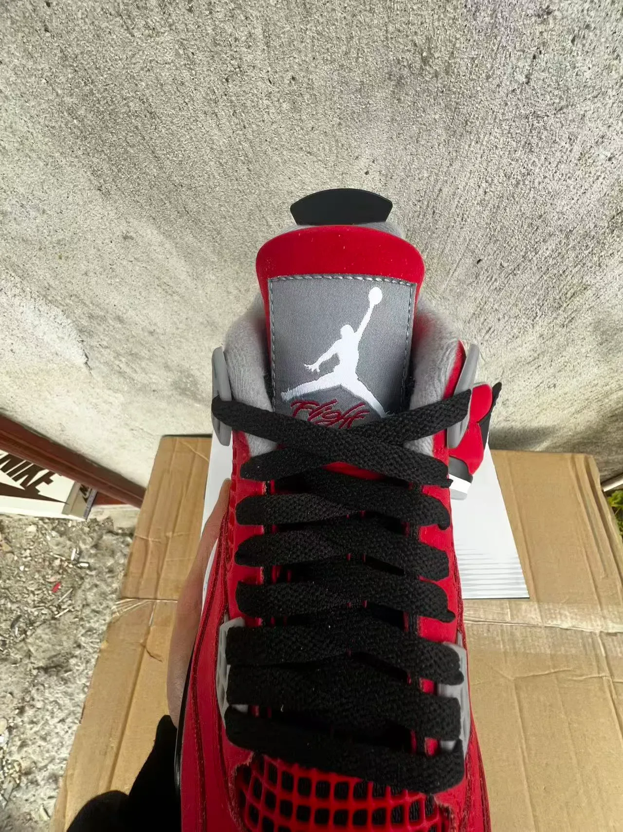 Air Jordan 4 Tênis de Basquete Vermelho Preto Branco 4