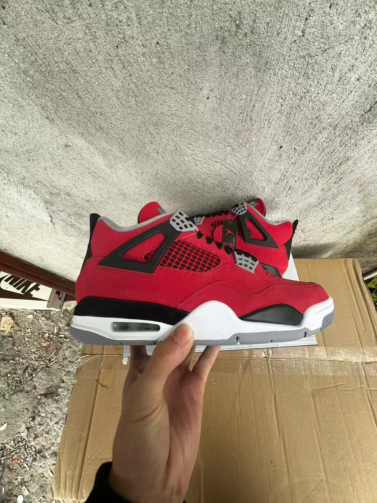 Air Jordan 4 Tênis de Basquete Vermelho Preto Branco 7