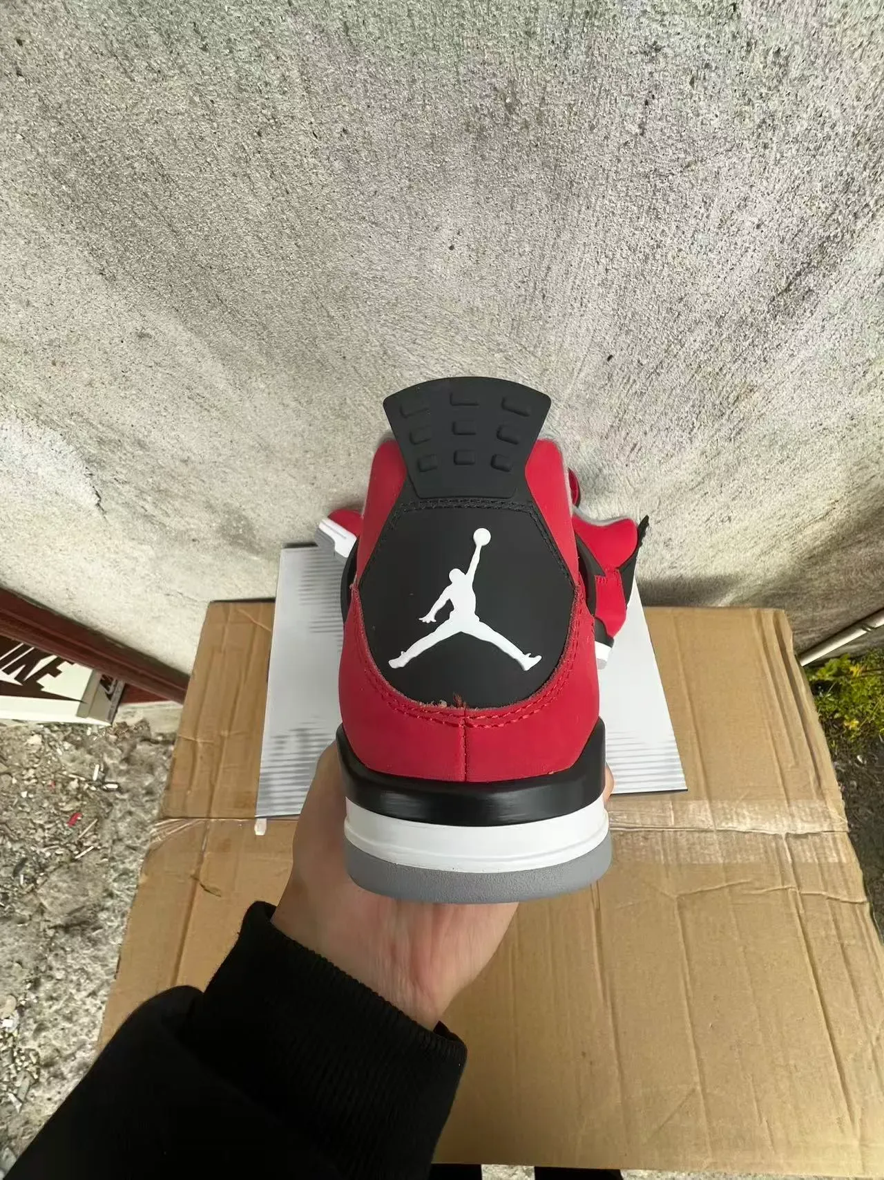 Air Jordan 4 Tênis de Basquete Vermelho Preto Branco 8