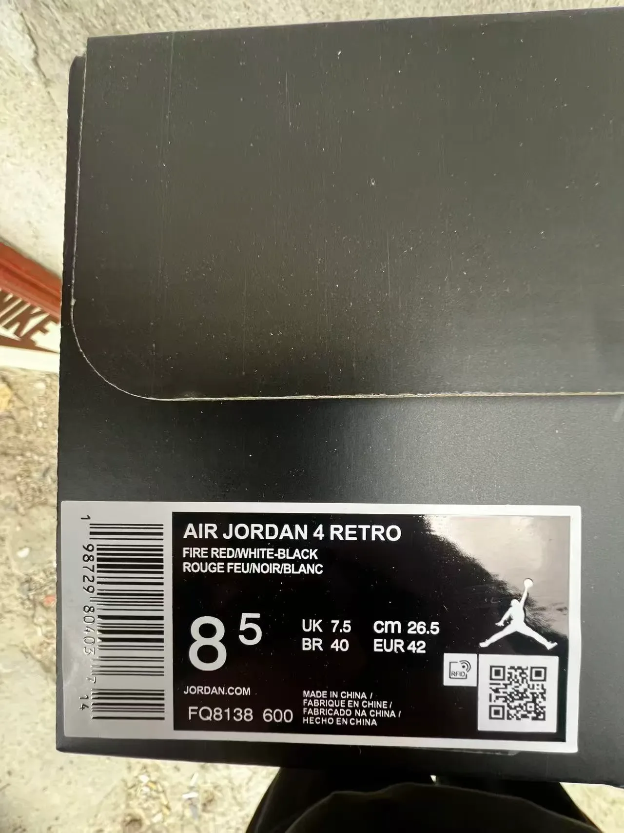 Air Jordan 4 Tênis de Basquete Vermelho Preto Branco 10