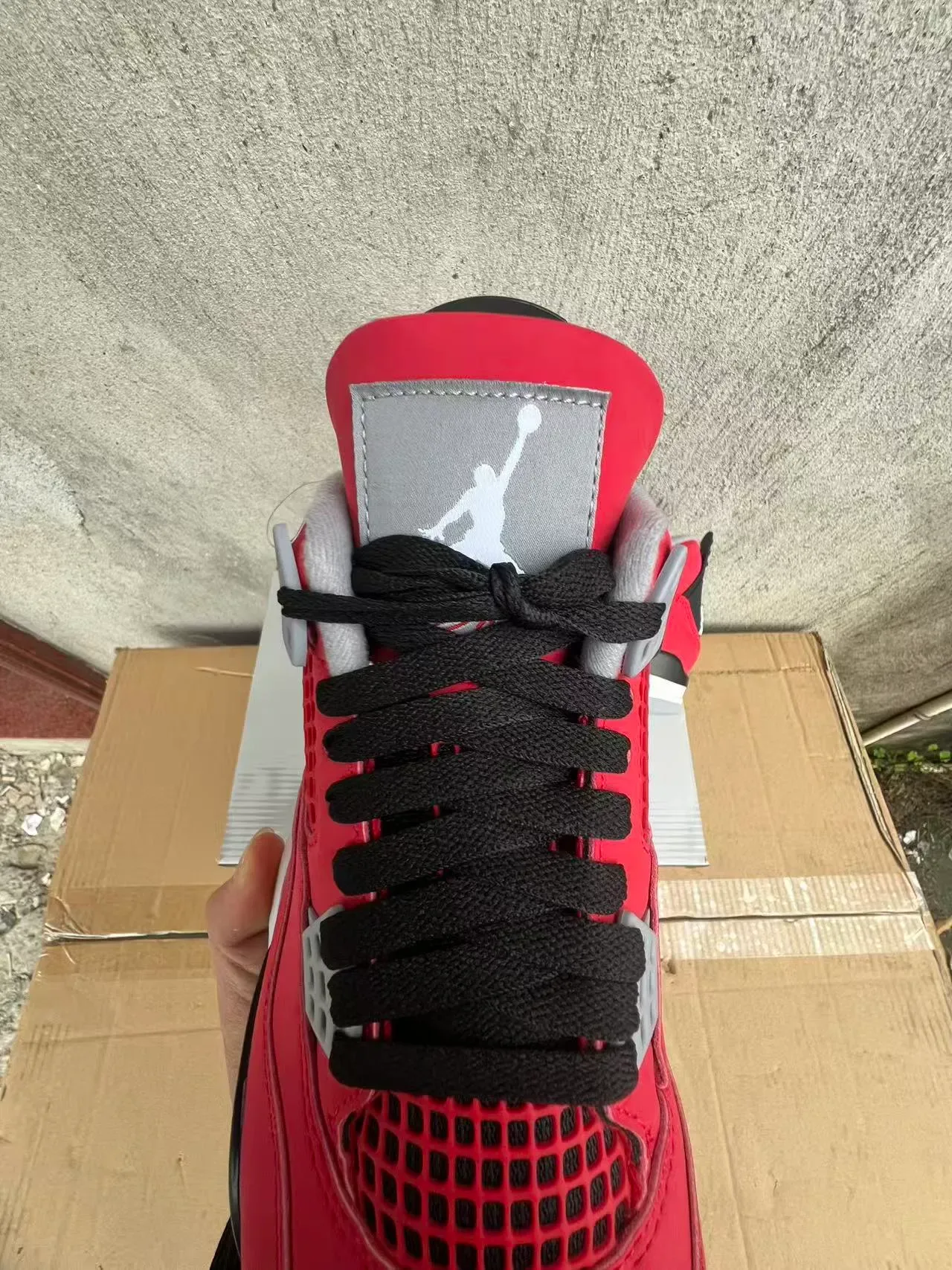 Air Jordan 4 Vermelho Preto Branco Tênis de Basquete 4