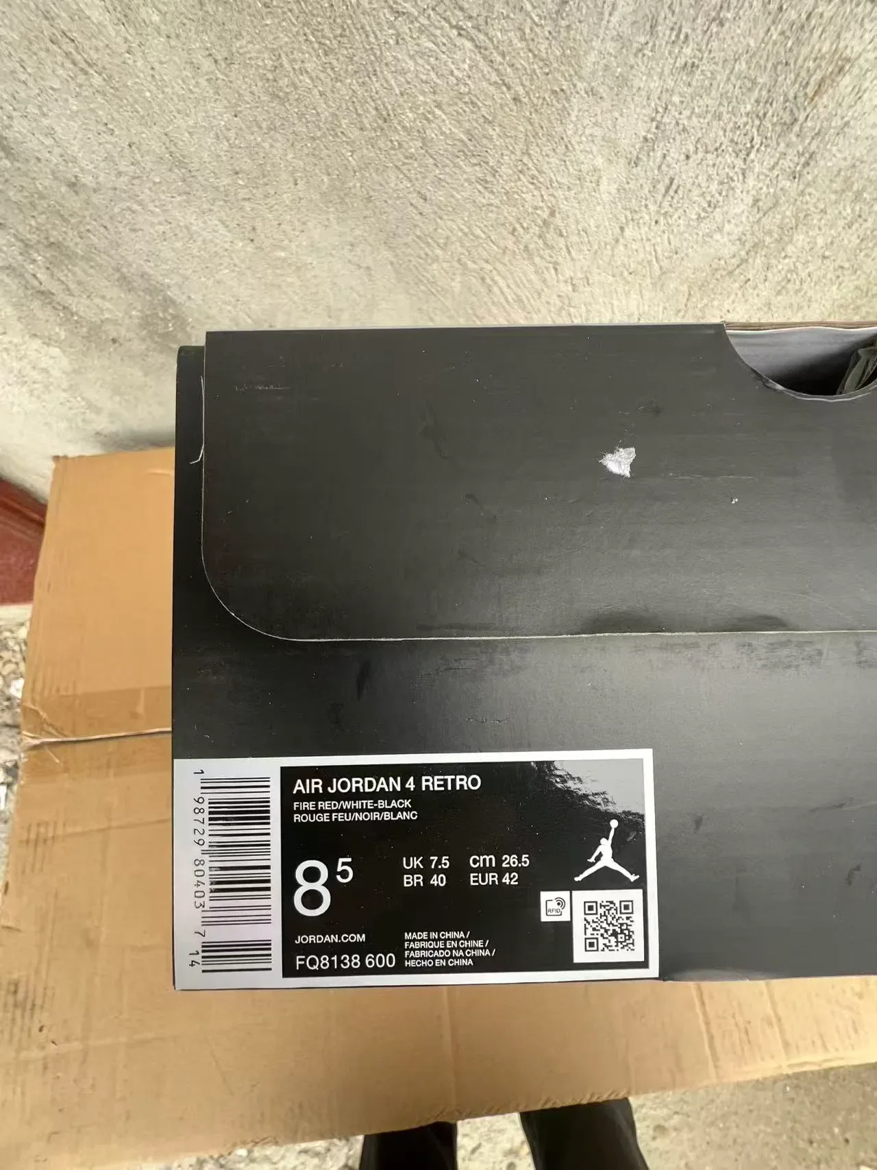 Air Jordan 4 Vermelho Preto Branco Tênis de Basquete 10