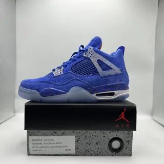 Air Jordan 4 Retro Game Royal/Uni Orange-White Basketball Shoes