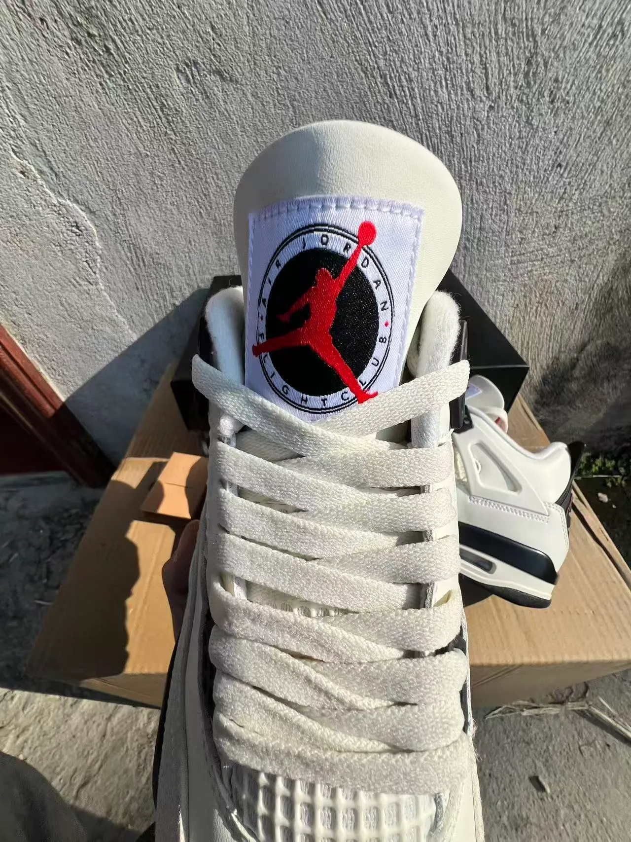 Air Jordan 4 White Black Basketball Shoes 4