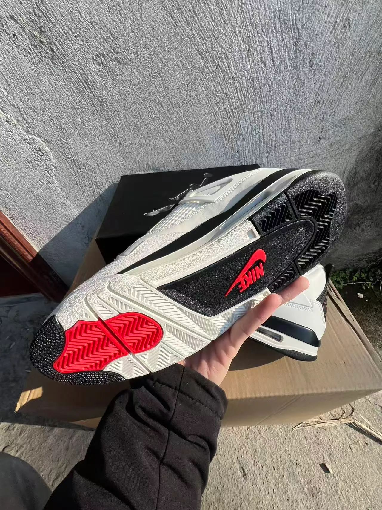 Air Jordan 4 White Black Basketball Shoes 6