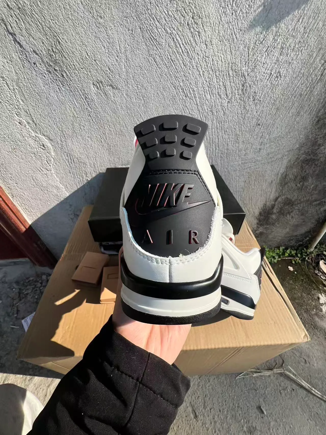 Air Jordan 4 White Black Basketball Shoes 8