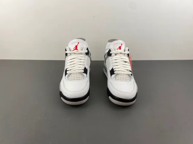 Air Jordan 4 White Gray Black Basketball Shoes 11