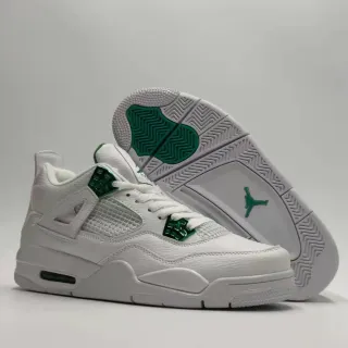 Air Jordan 4 White Green Basketball Shoes