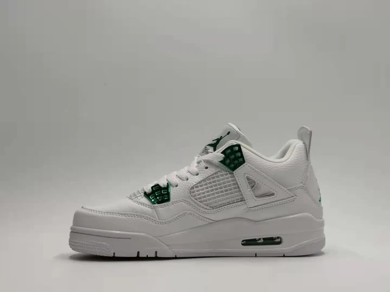 Air Jordan 4 White Green Basketball Shoes 4