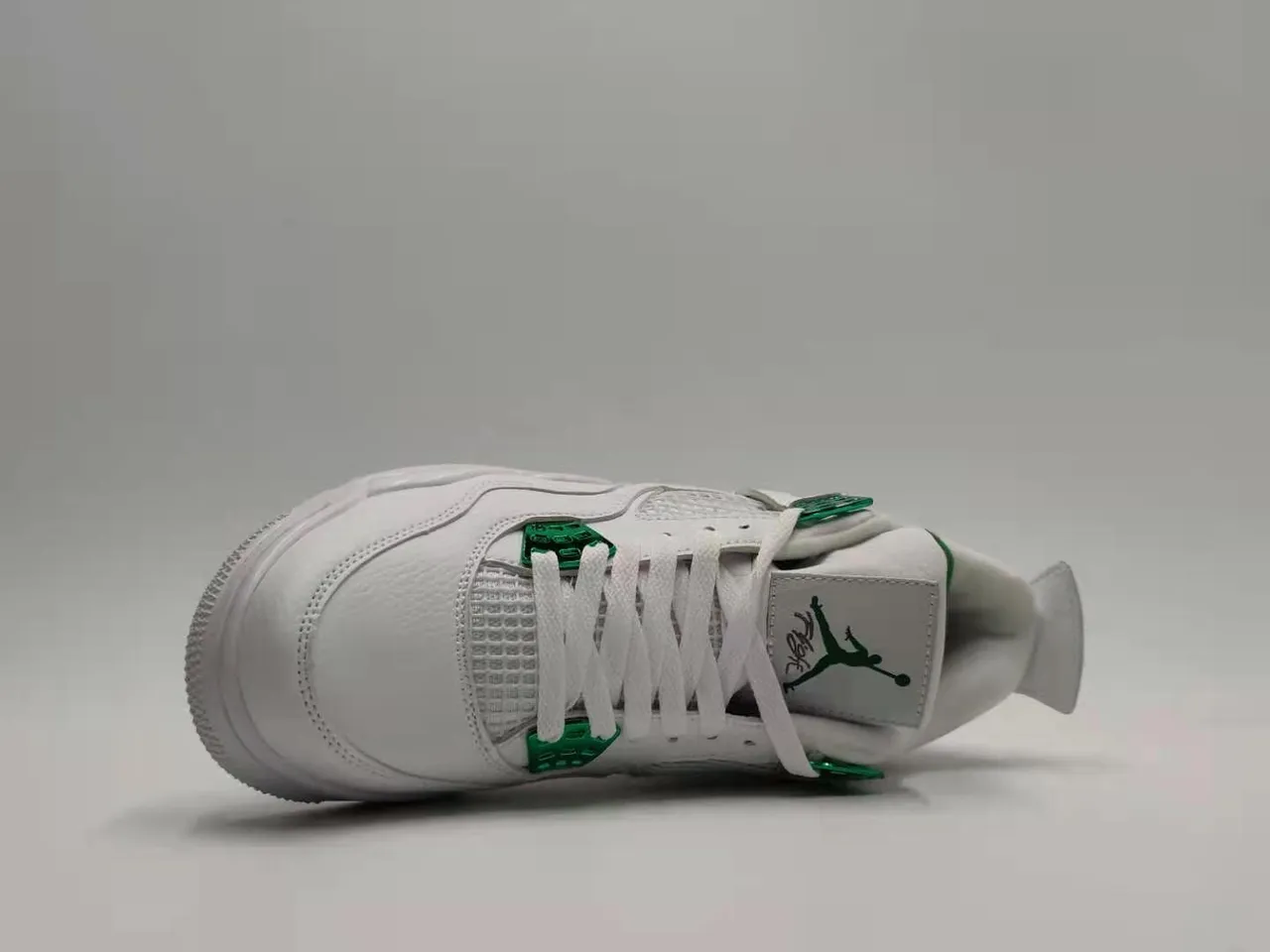 Air Jordan 4 White Green Basketball Shoes 5