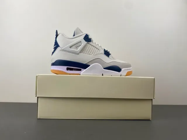 Air Jordan 4 White Navy Gum Chaussures de Basketball 15