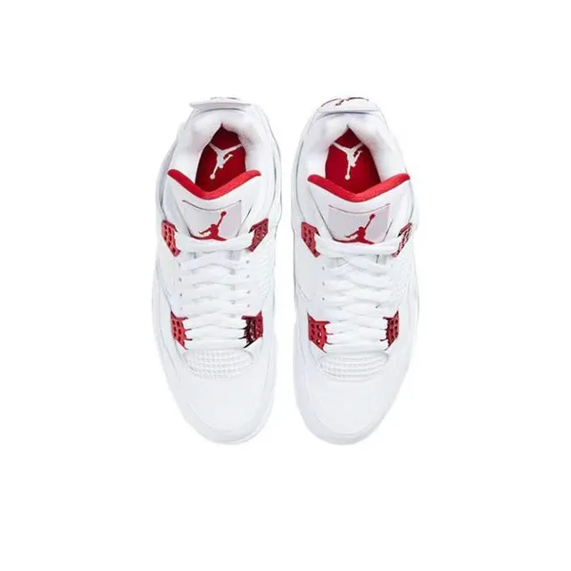 Air Jordan 4 White Red Basketball Shoes 4