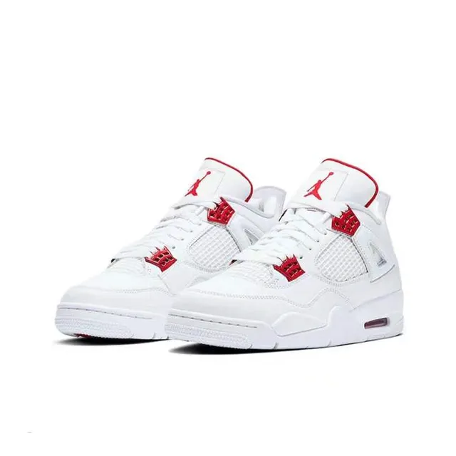 Air Jordan 4 White Red Basketball Shoes 5