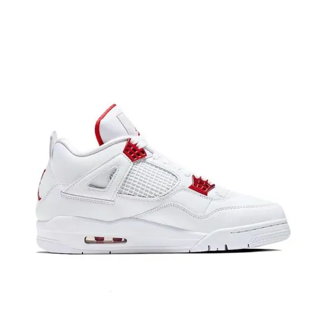 Air Jordan 4 White Red Basketball Shoes 6