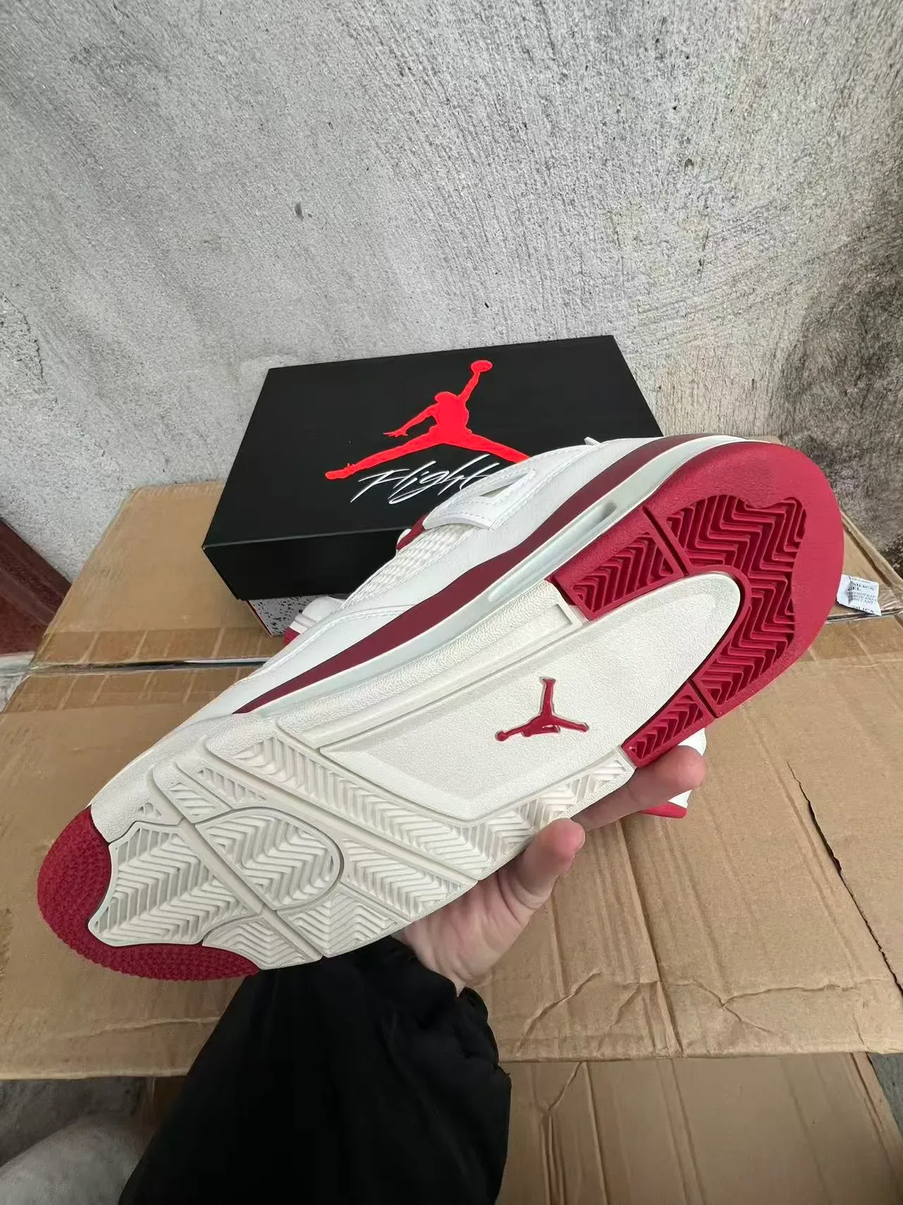 Air Jordan 4 Chaussures de Basketball Blanc Rouge Rose Métallique 6