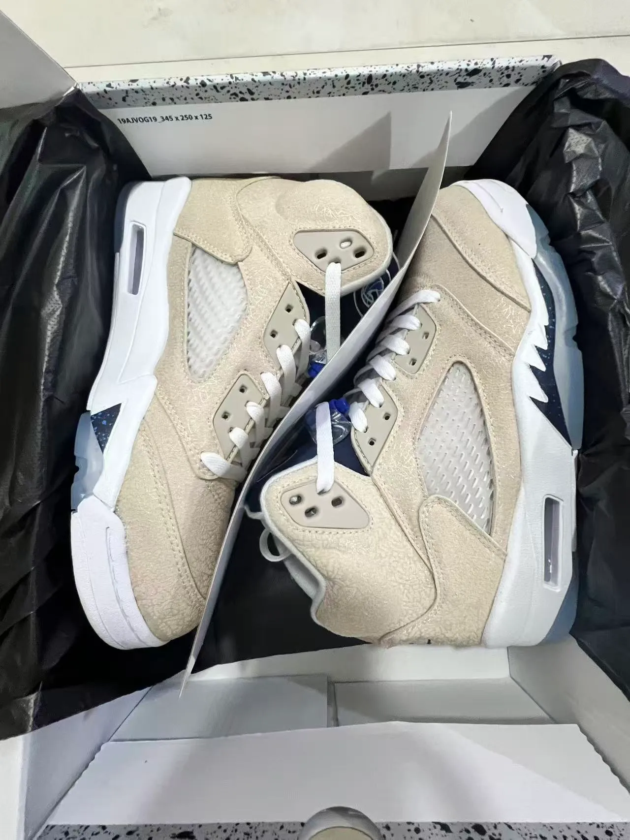 Air Jordan 5 Beige Suede High-Top Basketball Shoes 9