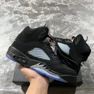Air Jordan 5 Black Light Blue Translucent Outsole Basketball Shoes