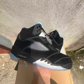Air Jordan 5 Black Light Blue White Zapatillas de Baloncesto