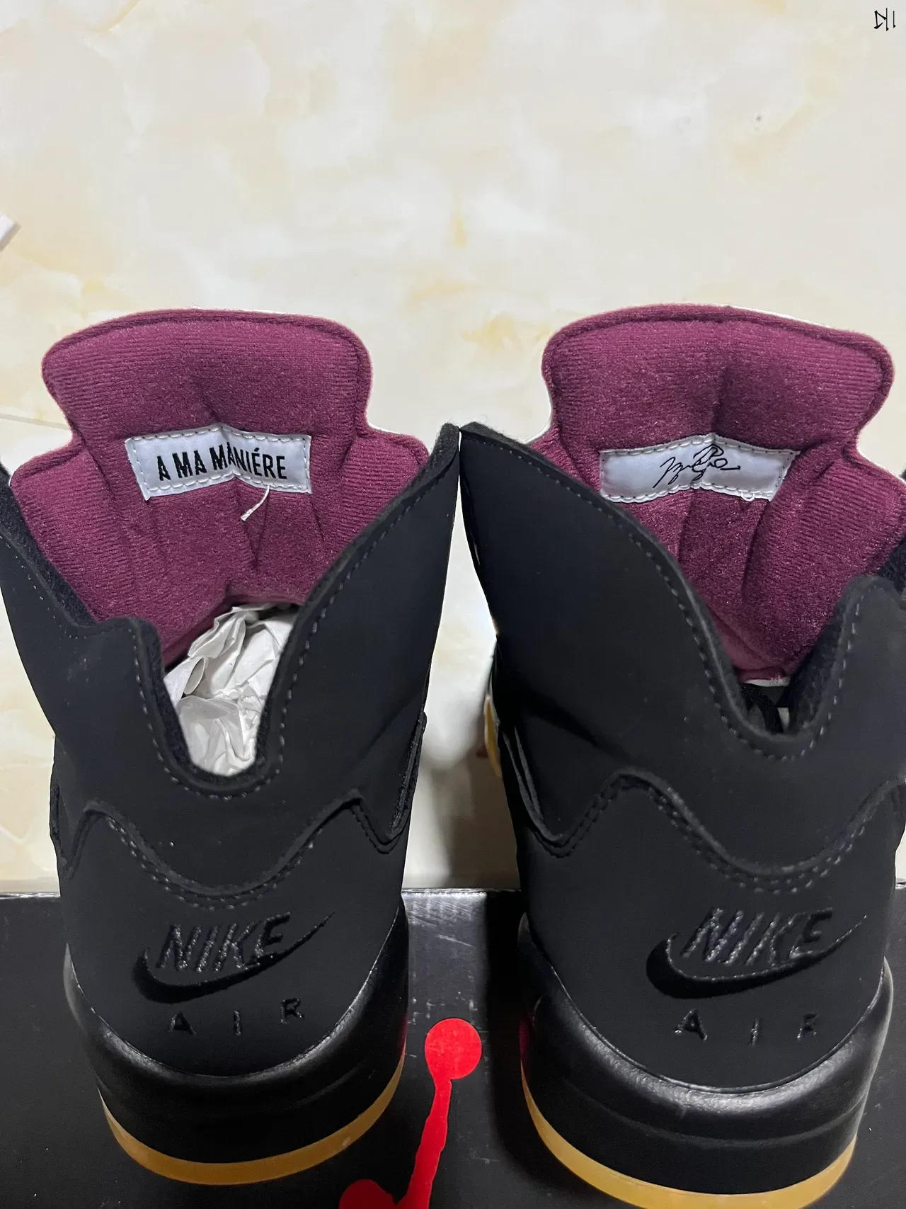 Air Jordan 5 Noir Gris Métallique Chaussures de Basketball 3