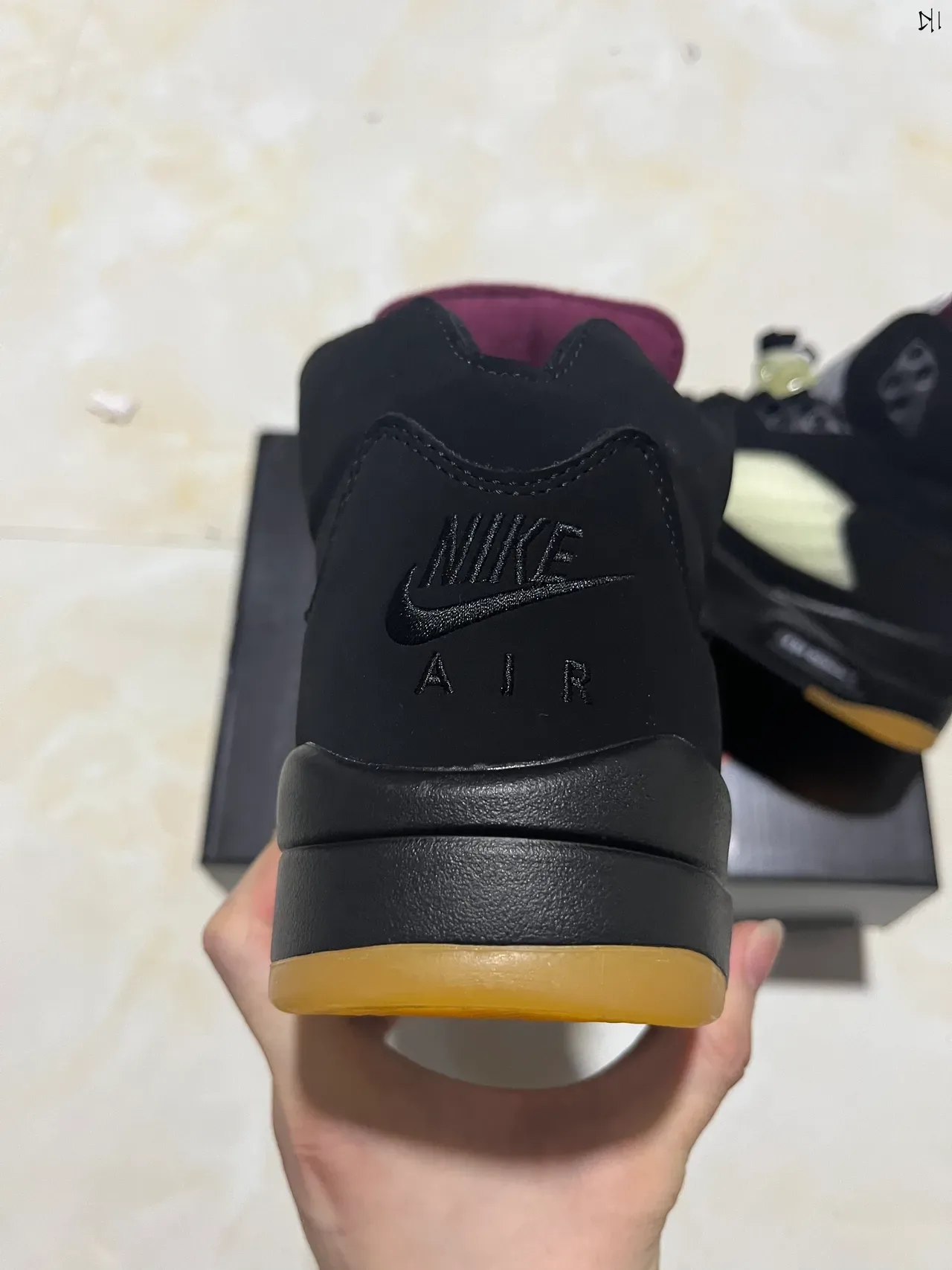 Air Jordan 5 Noir Gris Métallique Chaussures de Basketball 5
