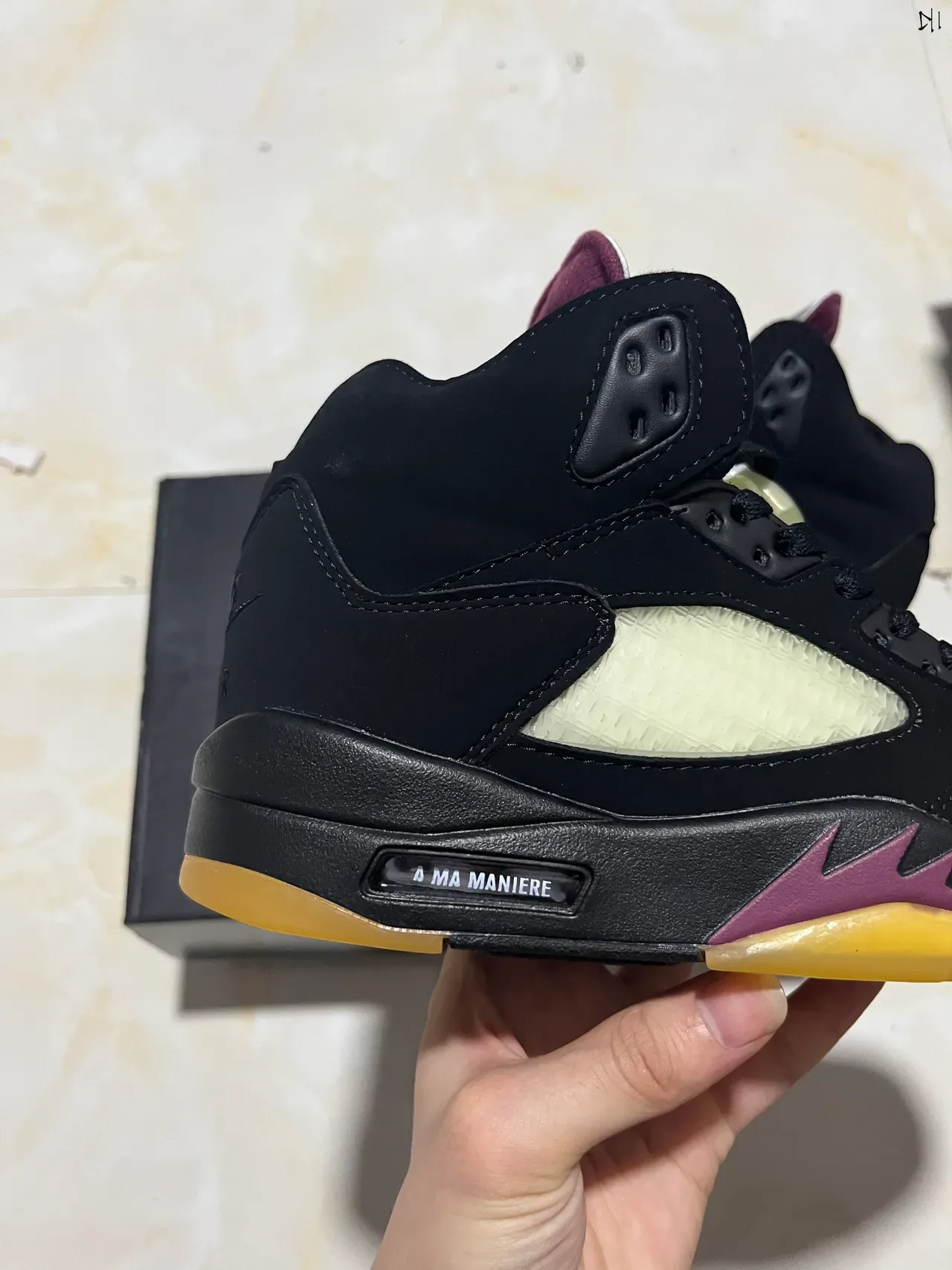 Air Jordan 5 Noir Gris Métallique Chaussures de Basketball 6