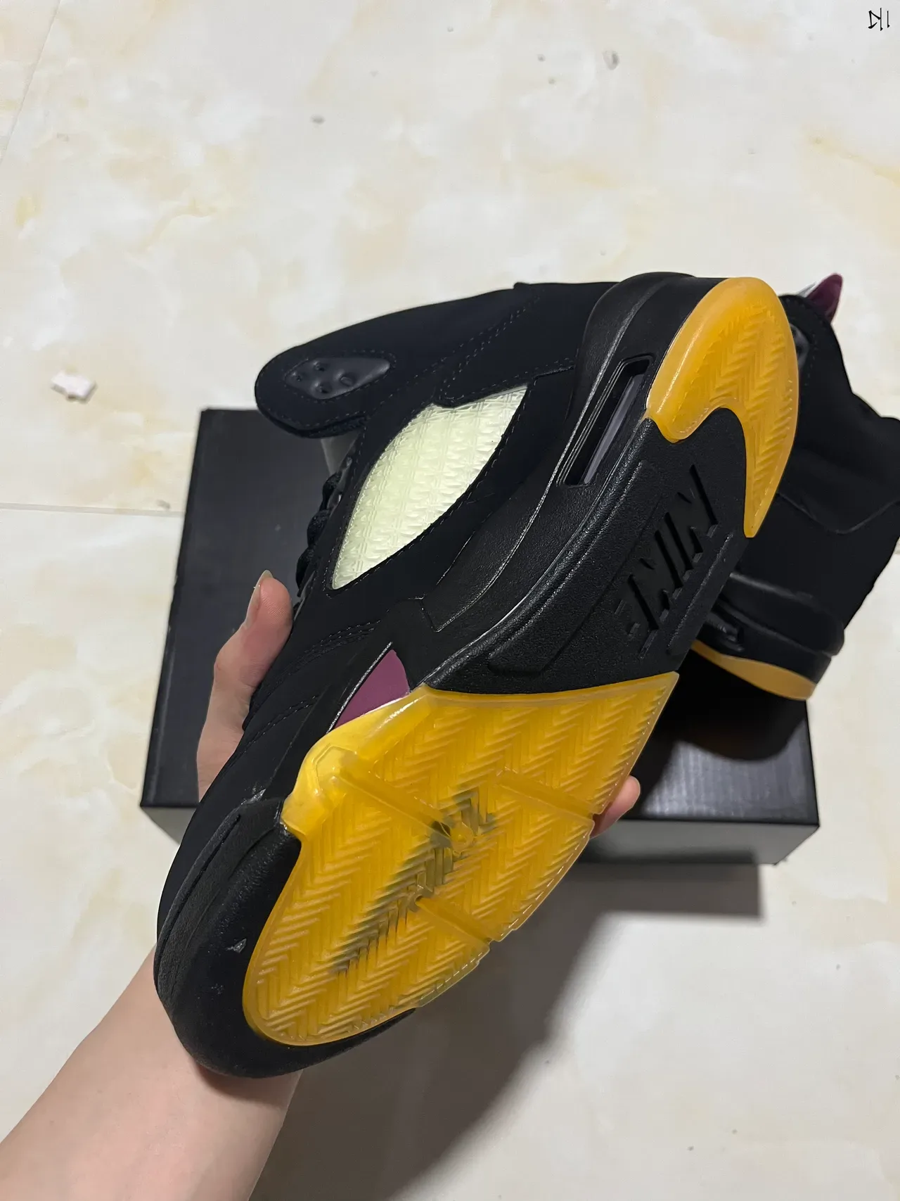 Air Jordan 5 Noir Gris Métallique Chaussures de Basketball 7