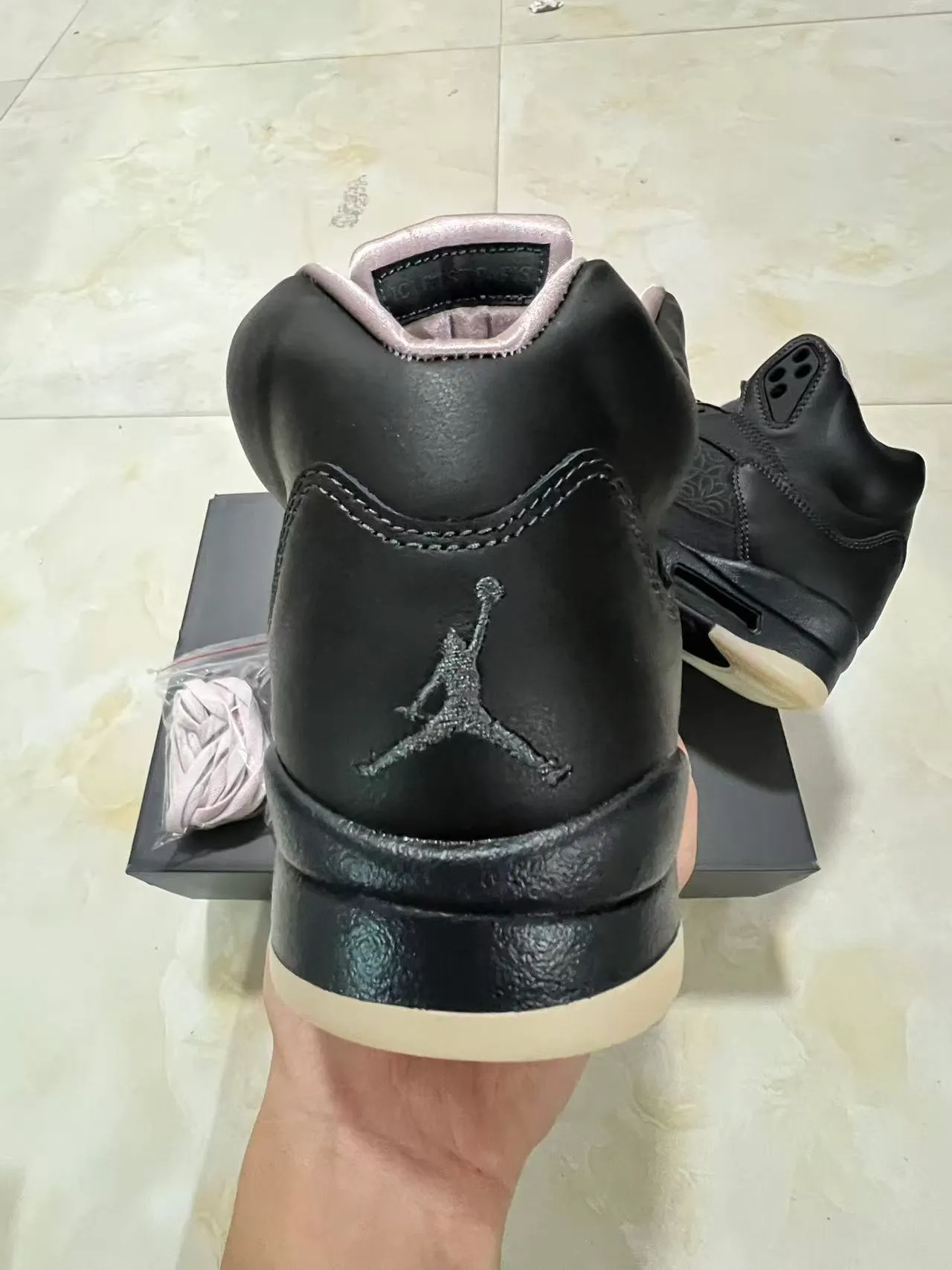 Air Jordan 5 Black Off-White Midsole Basketball Shoes 8