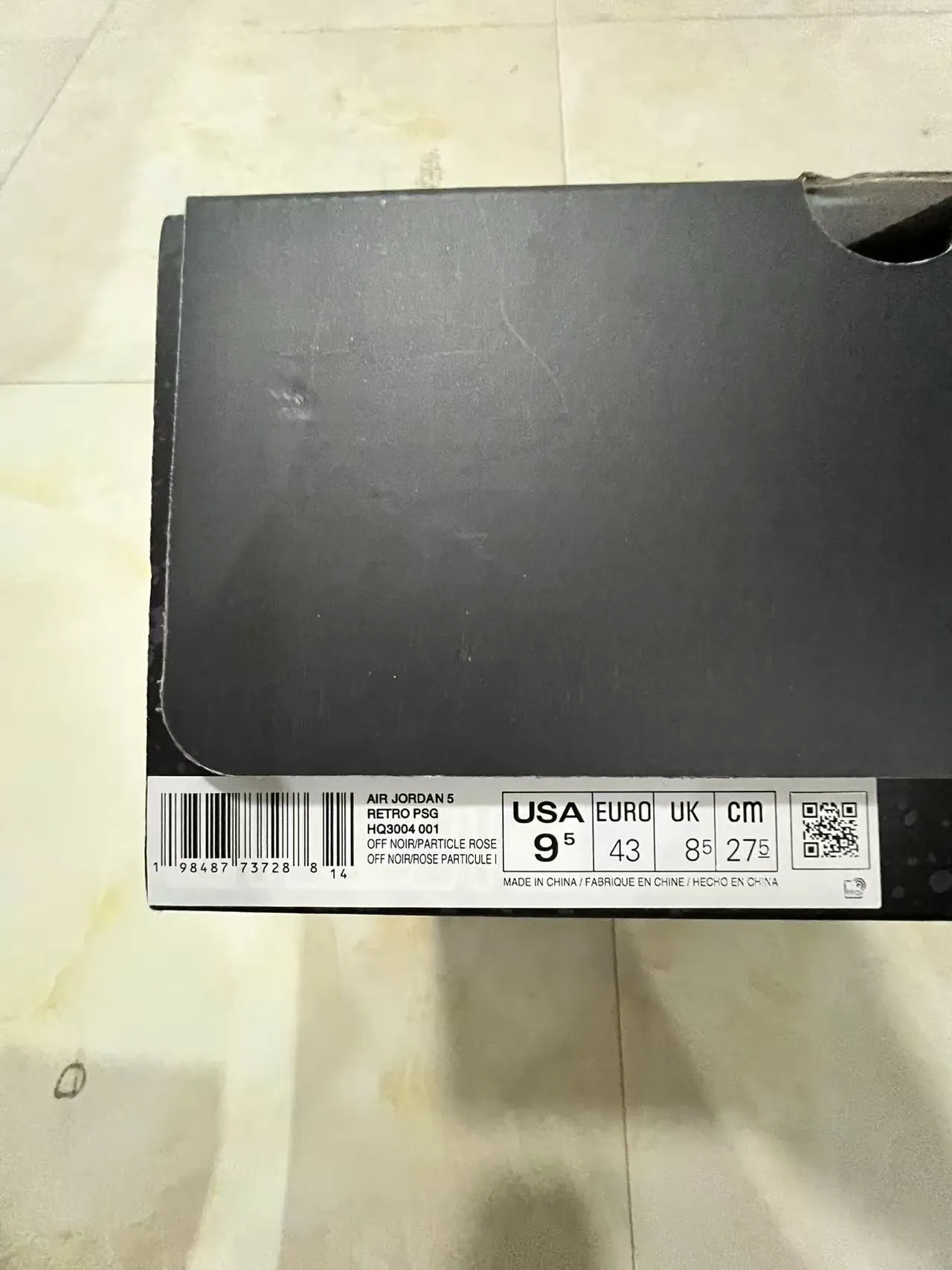 Air Jordan 5 Black Off-White Midsole Basketball Shoes 10